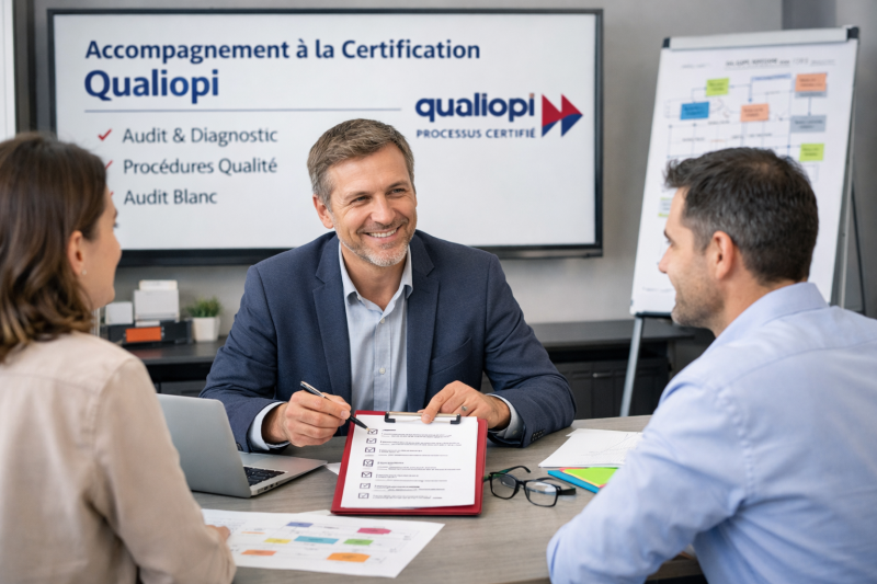 Accompagnement et formation en vue de l'obtention de la certification QUALIOPI